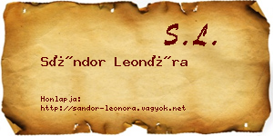 Sándor Leonóra névjegykártya