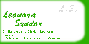 leonora sandor business card