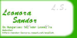 leonora sandor business card